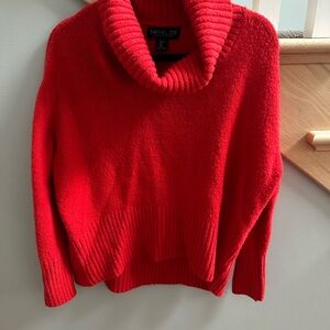 Rachel Zoe Women's Vibrant Red Cowl Neck Sweater